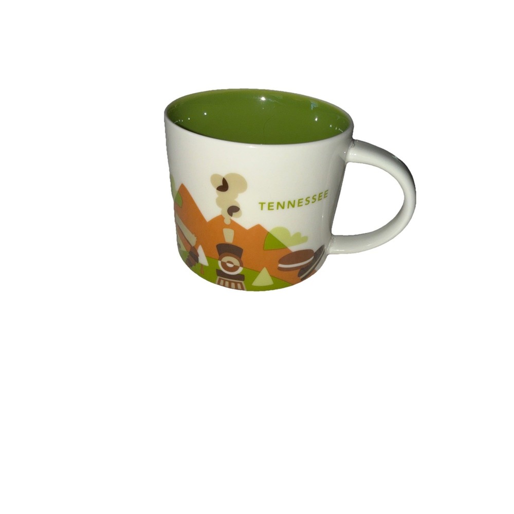 Starbucks Tennessee 2015 Coffee Mug You Are Here Collection Green 14 Oz